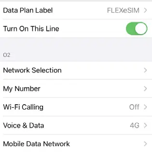 Using your iPhone FLEXeSIM 3